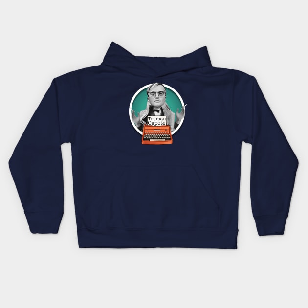 Truman Capote Kids Hoodie by Zbornak Designs